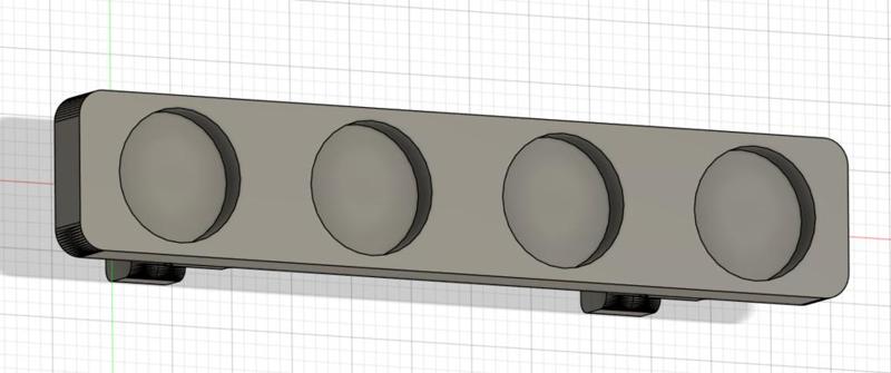 [Remix] Skadis magnetic bar for 10x2mm magnets
