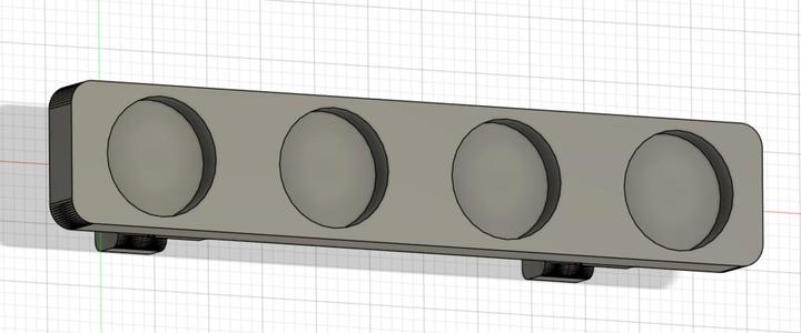 [Remix] Skadis magnetic bar for 10x2mm magnets