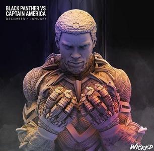 Wicked Marvel Captain America – Black Panther Busts STLs