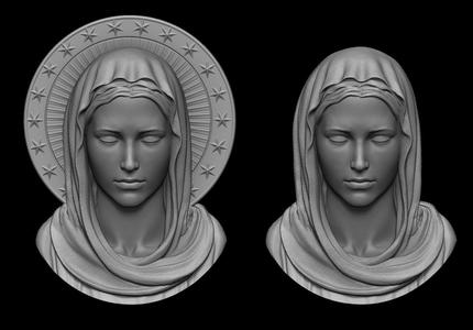 Virgin Mary Pendant 2 Versions