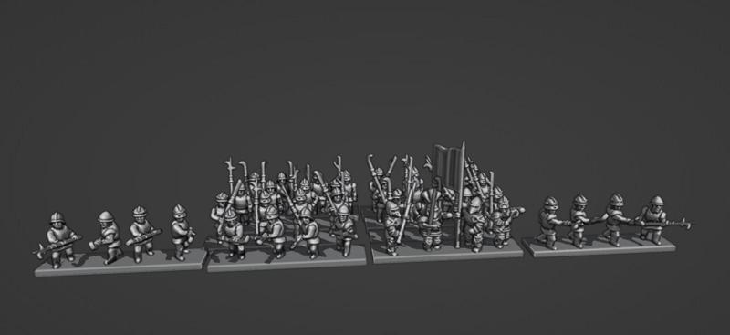 Late Medieval billmen 6mm