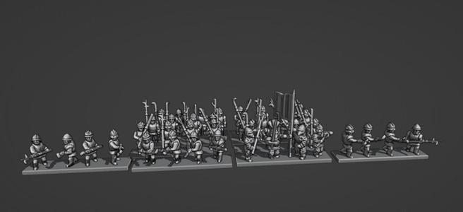 Late Medieval billmen 6mm