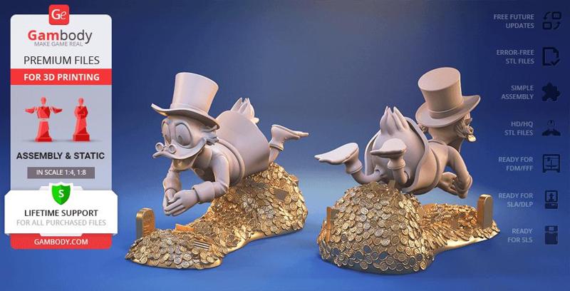 Scrooge McDuck 3D Printing Figurine | Assembly
