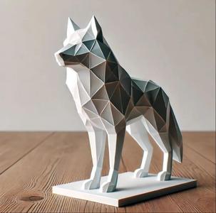 Low poly Wolf