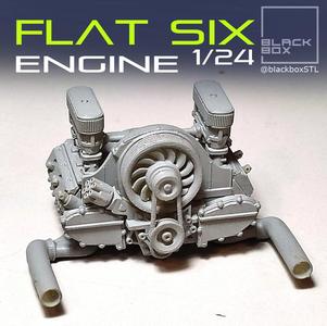 Flat six ENGINE 1-24th for modelkits and diecast