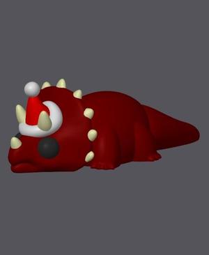 Christmas Triceratops – Mini Monster #7
