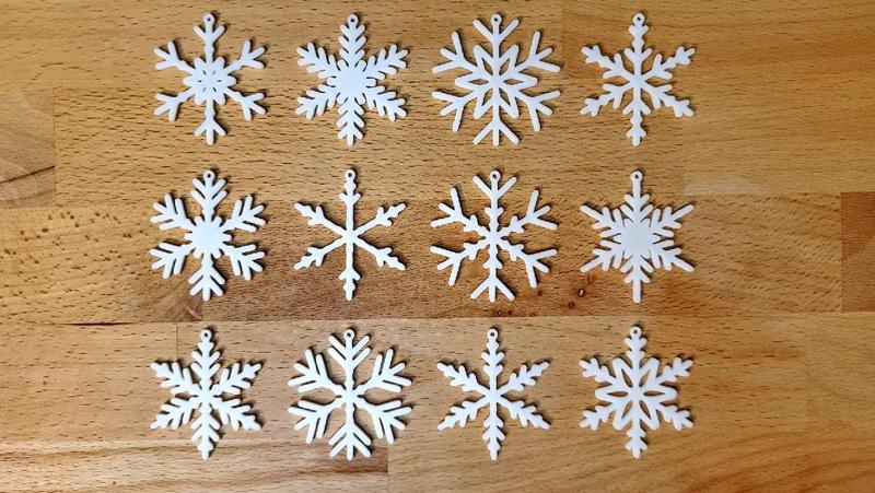 Snowflakes 4th set for christmas tree decoration
