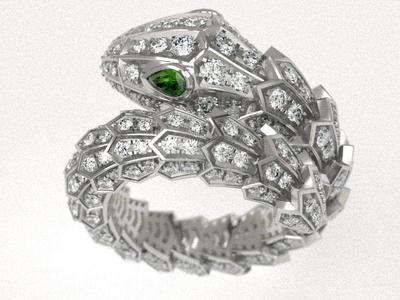 Serpenty snake ring –  flexed and riged versions