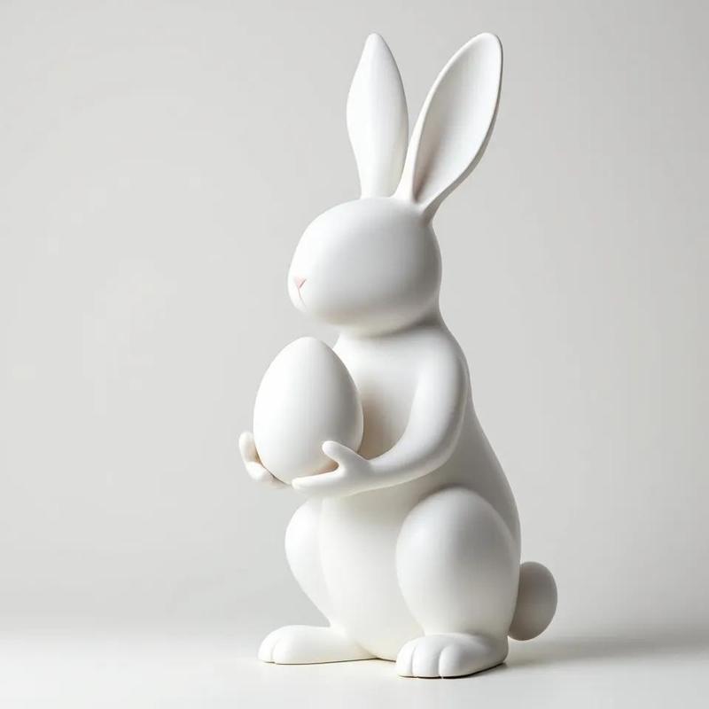 Rustic Easter Bunny Figurine – Farmhouse Style