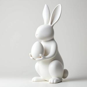 Rustic Easter Bunny Figurine – Farmhouse Style