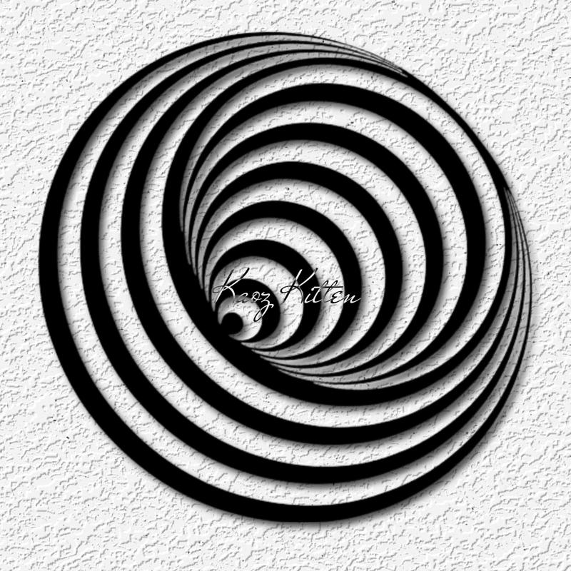 spiral hole optical illusion wall art 3d home decor