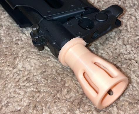 PP-19 Bizon style airsoft flash hider