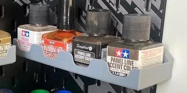 Tamiya Square Bottle Glue Stand, Round Pegboard Dedicated, Square Bottle Stand