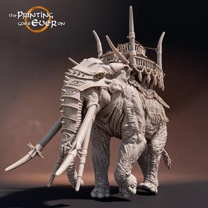 Giant War Elephant – Gargantuan – Pre-supported + Crew