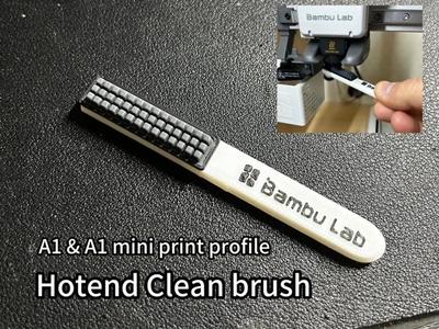 Hotend nozzle cleaning brush for Bambulab printers