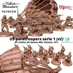 US paratroopers ww2 x11 serie 1 – 28mm for wargame