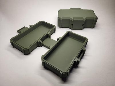 Mil Box print in place rugged tough container