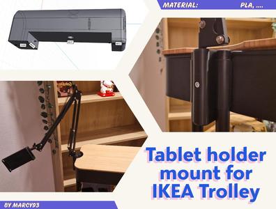 IKEA Trolley “RASKOG” Kindle/Smartphone mountpoint
