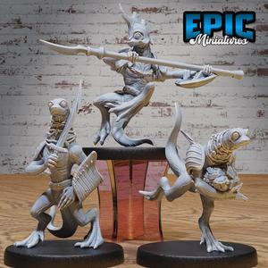 Fire Newt Set / Salamander Tribe / Volcano Reptile / Magma Creature / Burning Warrior / Lizard Men Folk / Fire Elemental Fighter / Humanoid Soldier / Flame Beast / Slender Monster Guard
