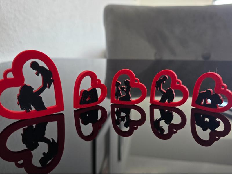 Mother and child, family keychain