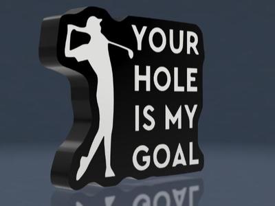 Your Hole Is My Goal LED Lamp (Light Box)