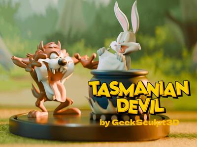 Taz & Bugs Bunny Sculpture – Fun Animated Figurine