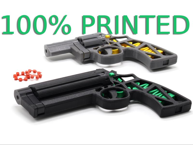 100% Printed Pepperbox Revolver