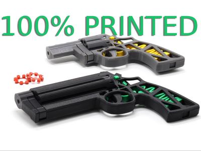 100% Printed Pepperbox Revolver