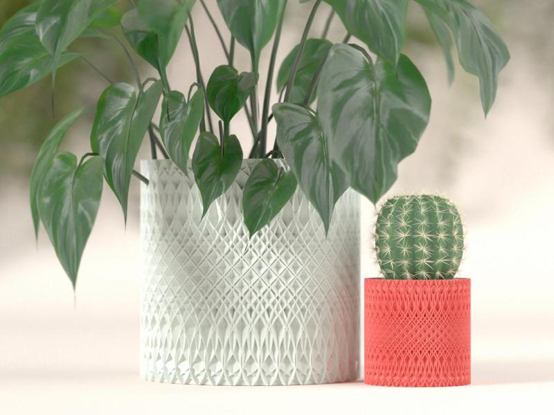 Modern geometric Planter. Easy print.