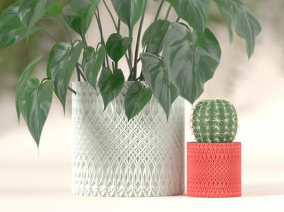 Modern geometric Planter. Easy print.