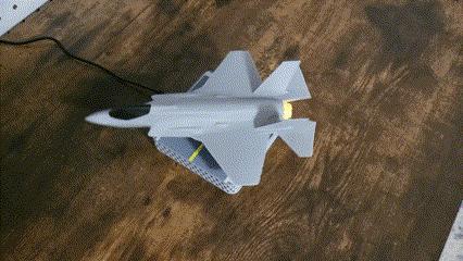 Levitating F-35 Lightning II with Light-Up Engine