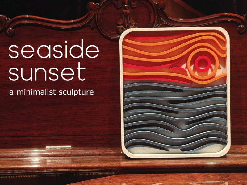 Seaside Sunset – A Minimalist Sculpture