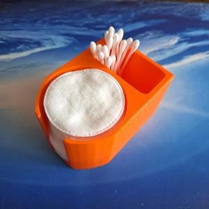 Organizer for cosmetic cotton pads and sticks
