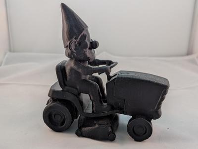 Garden Gnome on a Lawn Mower