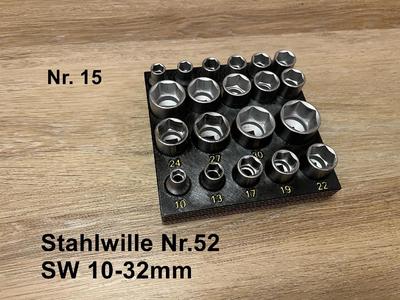 Stahlwille Schubladen-Einsatz   für   1/2″ 6kt Stecknüsse – 10-32mm