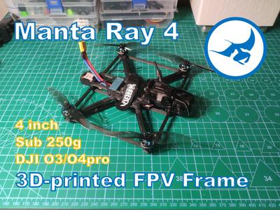 Manta Ray 4 – 3D-printed FPV frame