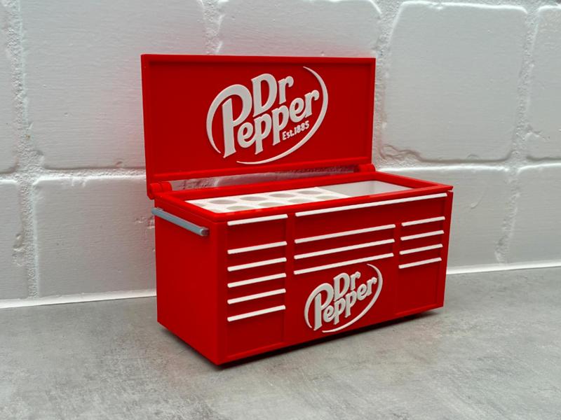 Dr Pepper soda desk toolbox organizer pen holder