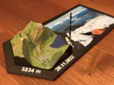 Photo Frame Holder for TrailPrint3D Hiking Maps