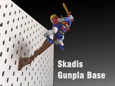 Adjustable Stand for 1/144 HG Gundam Models on Ikea Skadis Pegboard