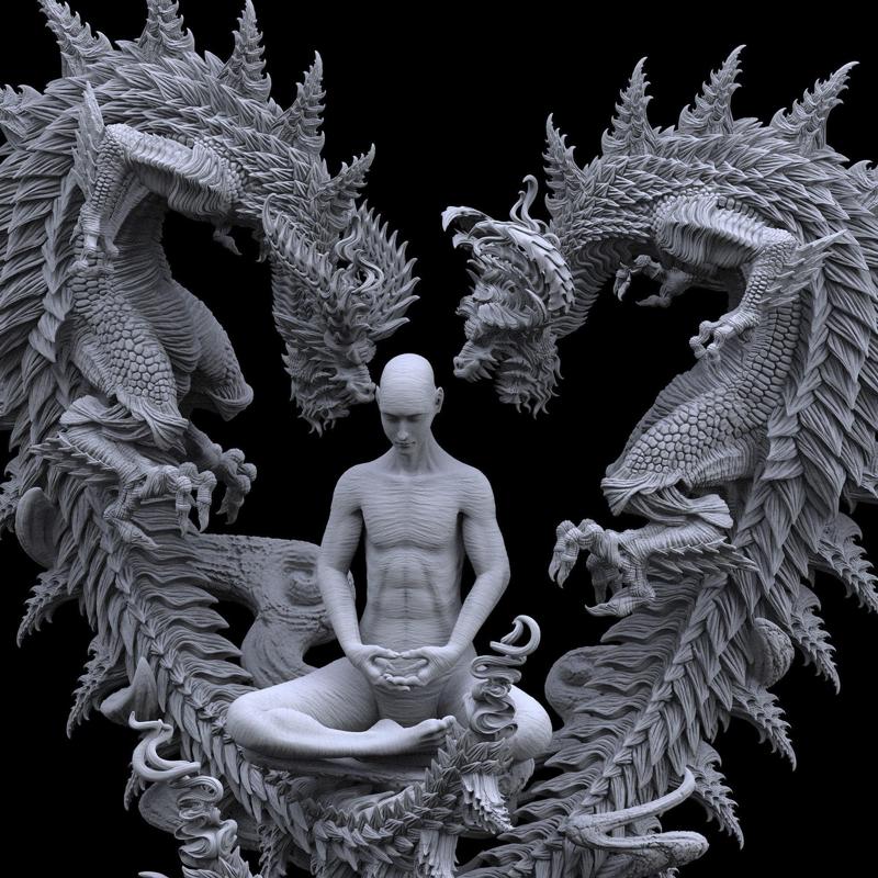 3D Game Assets 3D print model Dragon Figure