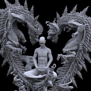 3D Game Assets 3D print model Dragon Figure