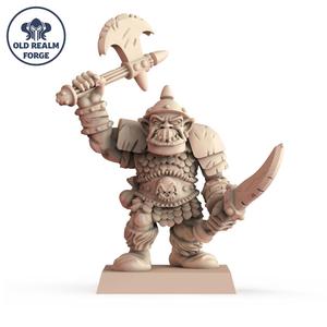 Free Miniature – Old School Orc Warrior with Axe and Dagger