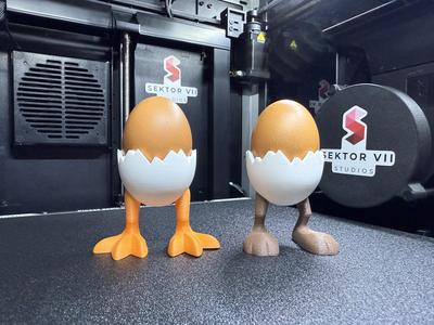 EGG HOLDER WITH LEGS (CHICKEN + BUNNY VERSION)