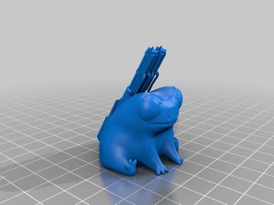 Fred the Frog but ready for war