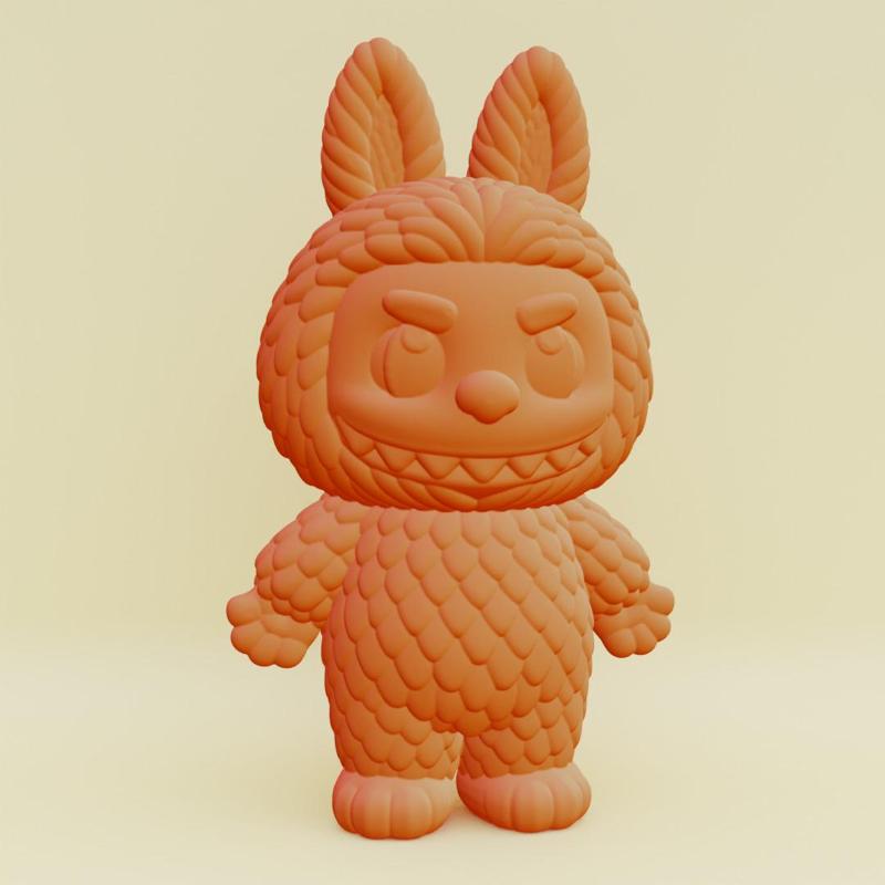 Labubu Plush Character Printable
