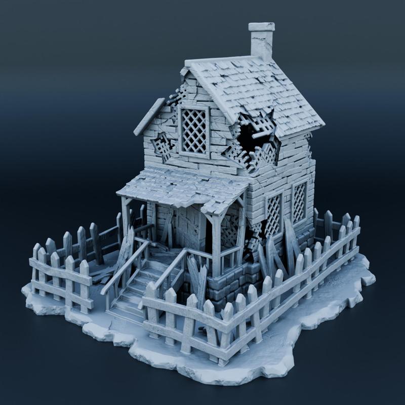 Destroyed Medieval house