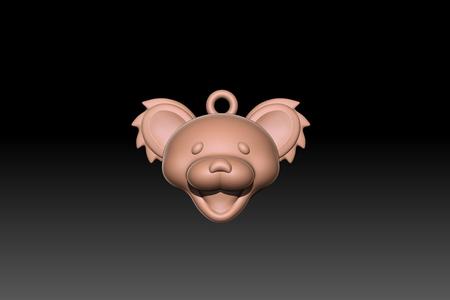 Cartoon beard keychain 3D model STL FOR D PRINTING
