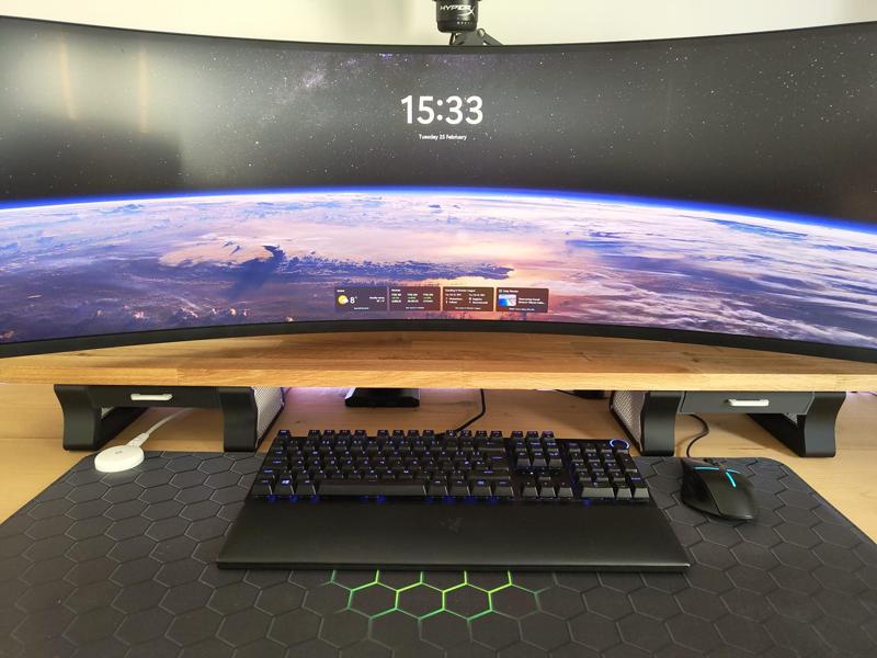 Sleek & Strong Curved Office Monitor Raiser