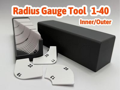 Radius Gauge / Measuring Tool R1-R40 Inner / Outer