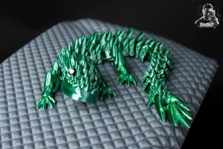 Spiky Mountain Dragon – Articulated – Print in Place – No Supports – Fantasy